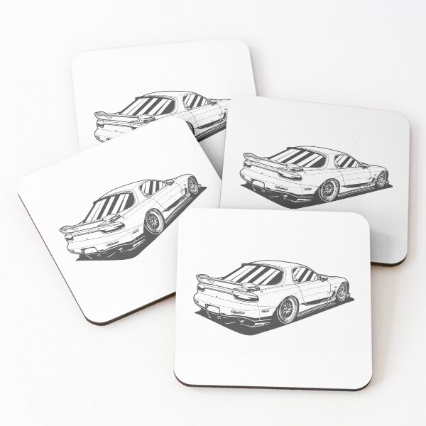 Item preview, MAZDA RX-7 FD BLACK AND WHITE designed and sold by TrilogyMerch.
