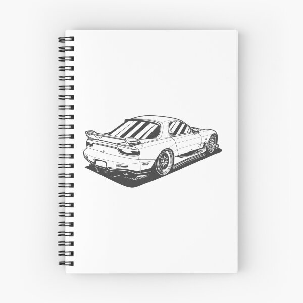 Item preview, MAZDA RX-7 FD BLACK AND WHITE designed and sold by TrilogyMerch.
