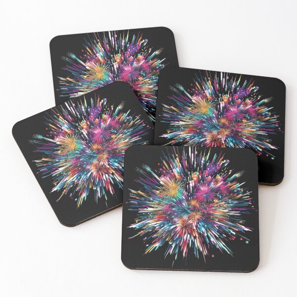 Item preview, exploding colorful fireworks designed and sold by TrendyPalette.