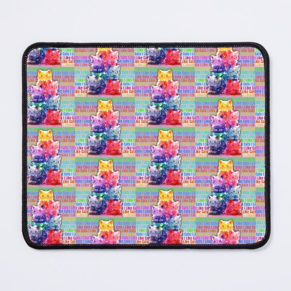 Item preview, I Like Cats Kawaii Crystal Gem Cats Sticker Art with Rainbow Text designed and sold by ZEESDESIGN.