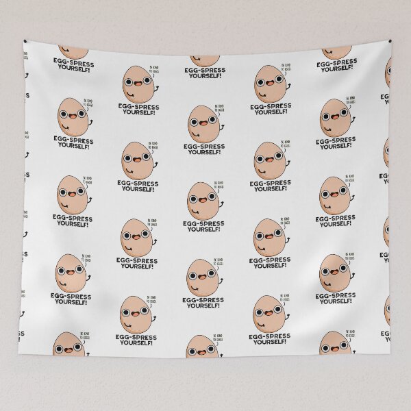 Item preview, Egg-spress Yourself Cute Eggs Pun designed and sold by punnybone.