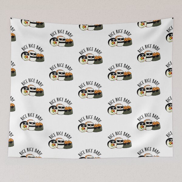 Item preview, Rice Rice Baby Funny Sushi Roll Puns  designed and sold by punnybone.