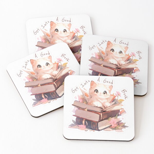 Item preview, Get Into A Good Book | Cats for the Win Sticker Art by ZeesDesign designed and sold by ZEESDESIGN.