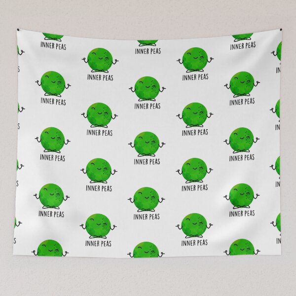 Item preview, Inner Peas Meditating Funny Pea Puns  designed and sold by punnybone.