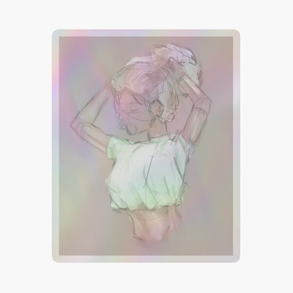 Item preview, Simple Abstract rough Sketch Tying Hair designed and sold by Diamonds-Store-.