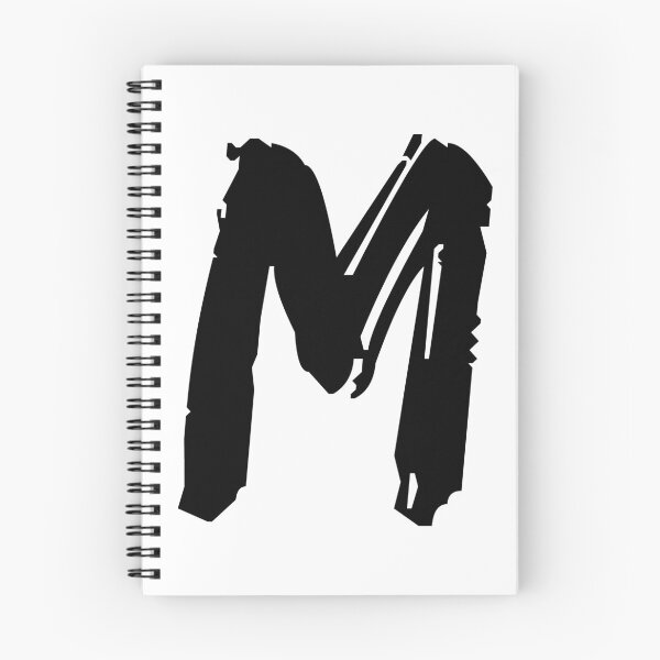 Item preview, M BRUSH STYLE CAPITAL LETTER INITIAL T-SHIRT MODERN MINIMALIST FONT LOGO TYPEFACE LETTERING TYPOGRAPHY MONOGRAM TEE designed and sold by prezziefactory.