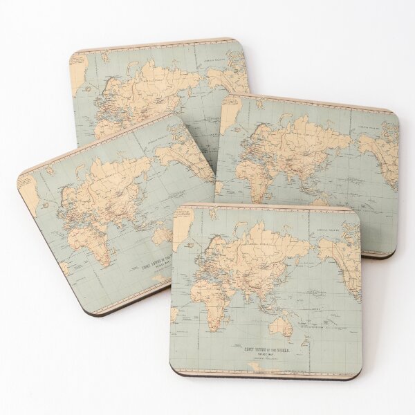 Item preview, Vintage Map of the World (1867) designed and sold by BravuraMedia.