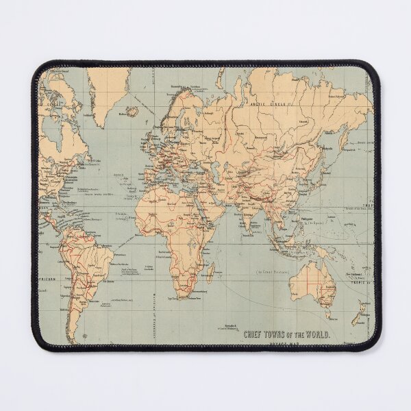 Item preview, Vintage Map of the World (1867) designed and sold by BravuraMedia.