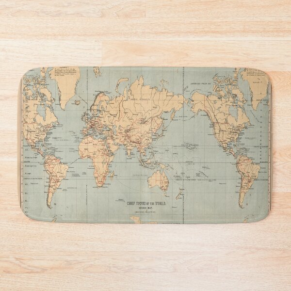 Item preview, Vintage Map of the World (1867) designed and sold by BravuraMedia.