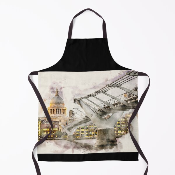Item preview, Watercolour of St Paul's Cathedral and Millennium Bridge. London designed and sold by bailey-cooper.