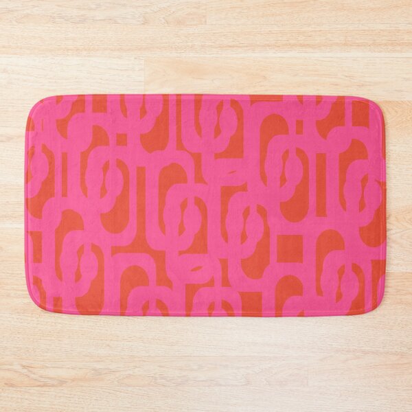 Item preview, Midcentury Modern Loops Pattern Hot Pink and Orange Red designed and sold by kierkegaard.