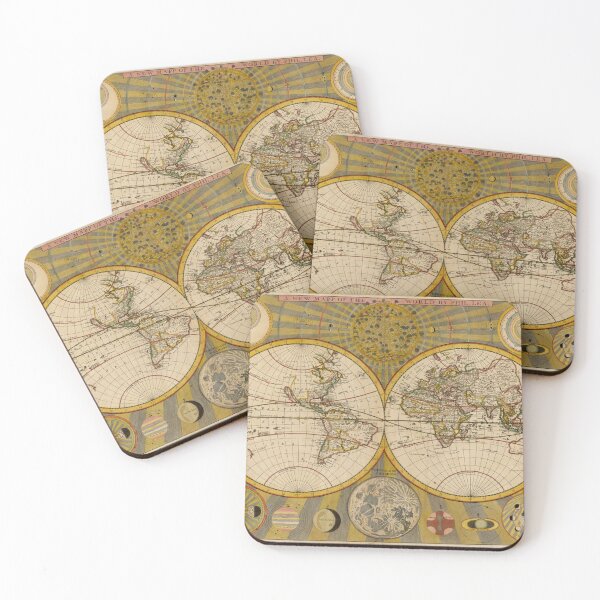 Item preview, Vintage Map of the World (1685) designed and sold by BravuraMedia.