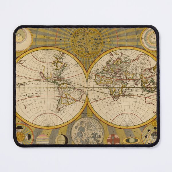 Item preview, Vintage Map of the World (1685) designed and sold by BravuraMedia.