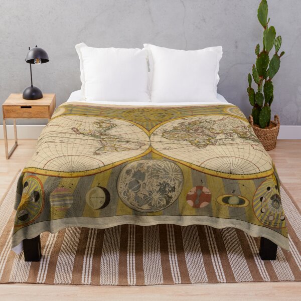 Item preview, Vintage Map of the World (1685) designed and sold by BravuraMedia.