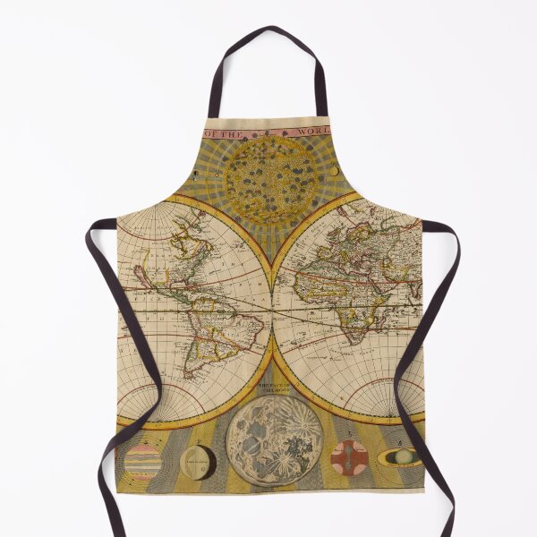 Item preview, Vintage Map of the World (1685) designed and sold by BravuraMedia.