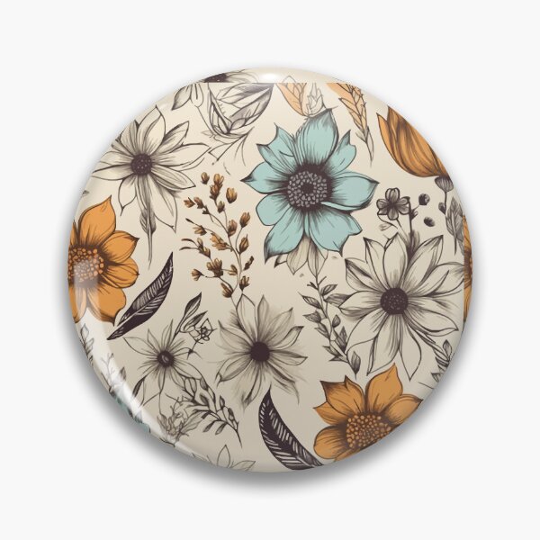 Item preview, hand drawn flowers turned into a vector seamless pattern designed and sold by RidaSalArt.