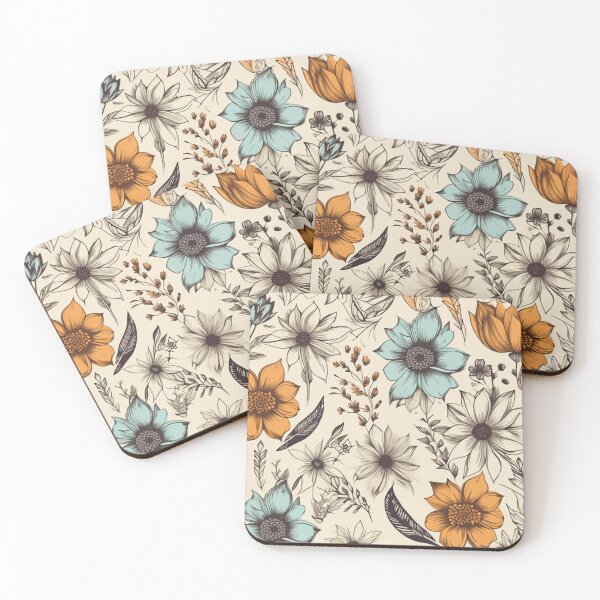 Item preview, hand drawn flowers turned into a vector seamless pattern designed and sold by RidaSalArt.