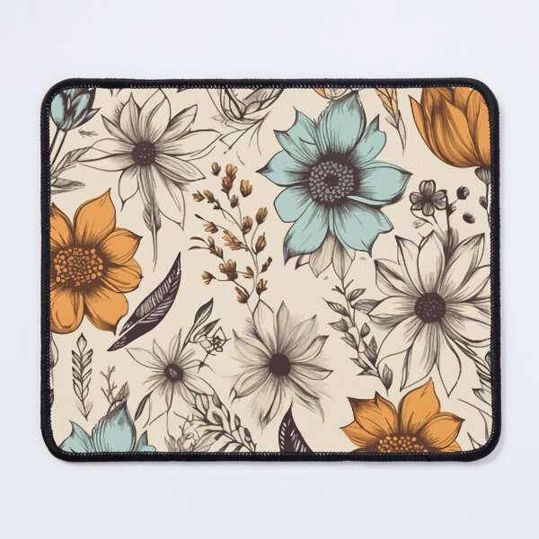 Item preview, hand drawn flowers turned into a vector seamless pattern designed and sold by RidaSalArt.