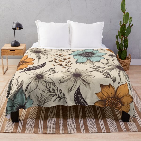 Item preview, hand drawn flowers turned into a vector seamless pattern designed and sold by RidaSalArt.