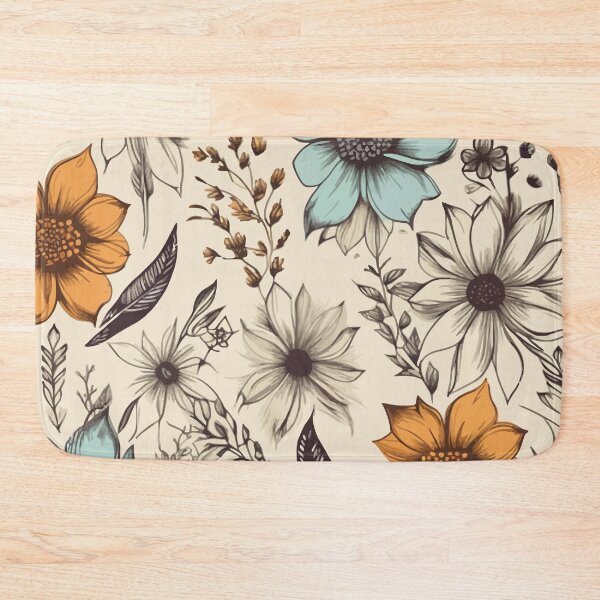 Item preview, hand drawn flowers turned into a vector seamless pattern designed and sold by RidaSalArt.