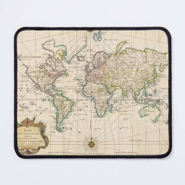 Item preview, Vintage Map of the World (1772) designed and sold by BravuraMedia.
