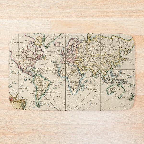 Item preview, Vintage Map of the World (1772) designed and sold by BravuraMedia.