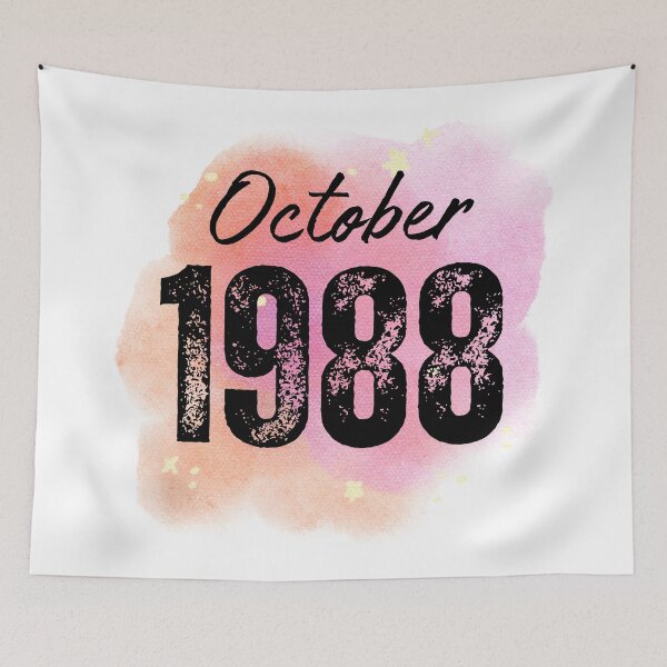 Item preview, October 1988 Birthday designed and sold by NumbersFort.