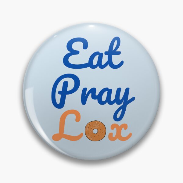 Item preview, Eat Pray Lox cursive funny Jewish Bagel designed and sold by NJGDesigns.
