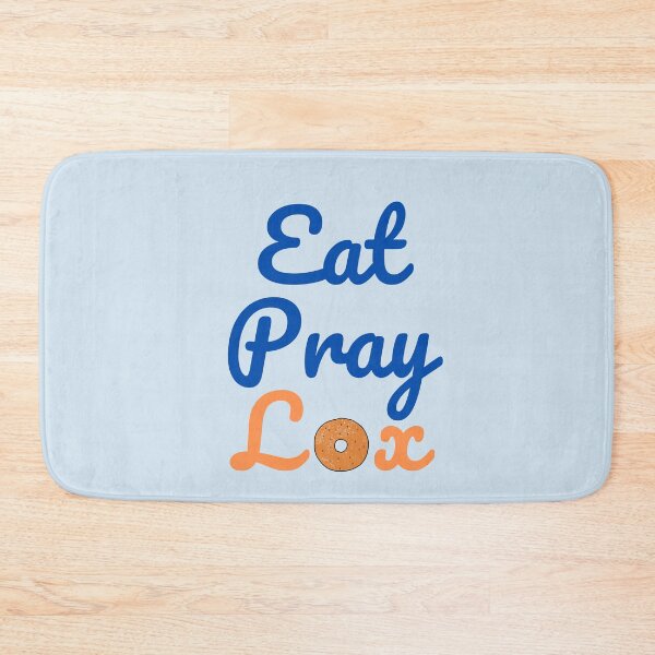 Item preview, Eat Pray Lox cursive funny Jewish Bagel designed and sold by NJGDesigns.