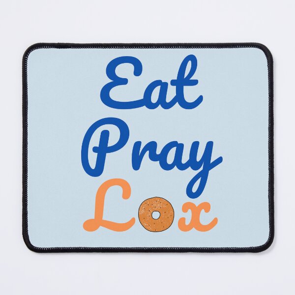 Item preview, Eat Pray Lox cursive funny Jewish Bagel designed and sold by NJGDesigns.