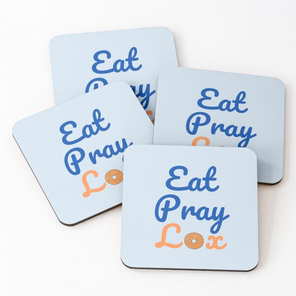 Item preview, Eat Pray Lox cursive funny Jewish Bagel designed and sold by NJGDesigns.