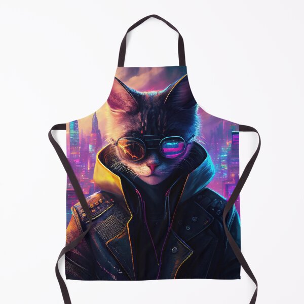 Item preview, S1-004-1 Cyber Beasts Series: Cyberpunk Cat - Part 1 (With Background) designed and sold by Apainterio.