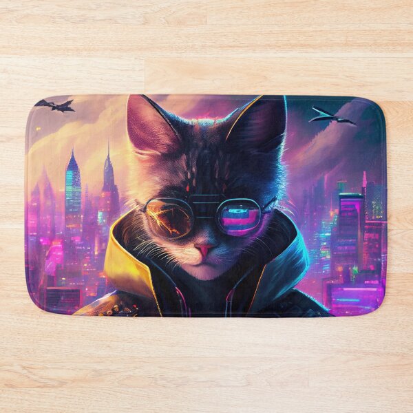 Item preview, S1-004-1 Cyber Beasts Series: Cyberpunk Cat - Part 1 (With Background) designed and sold by Apainterio.