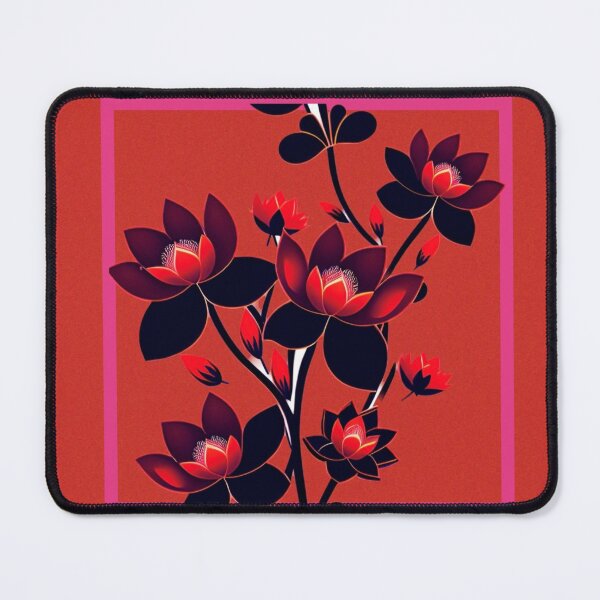 Item preview, Red Lotus Flower on Red Pattern designed and sold by UllaSformat.