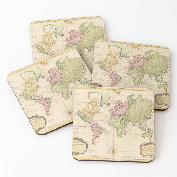 Item preview, Vintage Map of the World (1775) designed and sold by BravuraMedia.