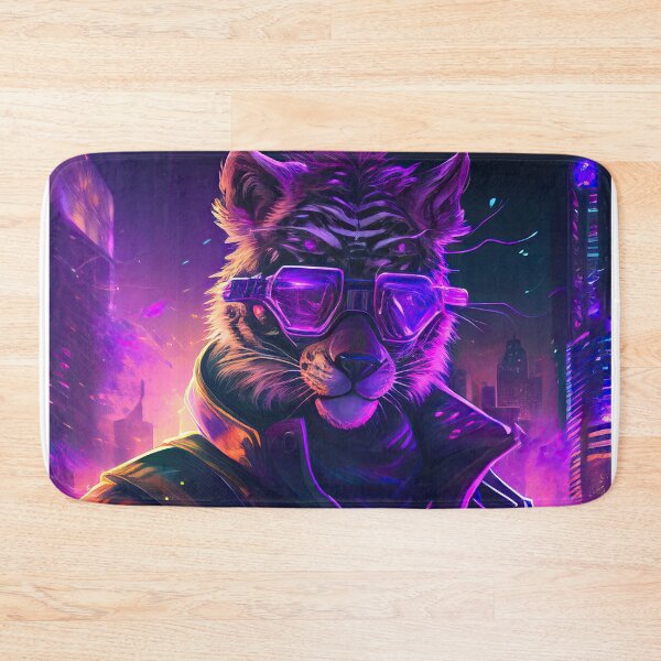 Item preview, S1-002 Cyber Beasts Series: Cyberpunk Tiger (With Background) designed and sold by Apainterio.