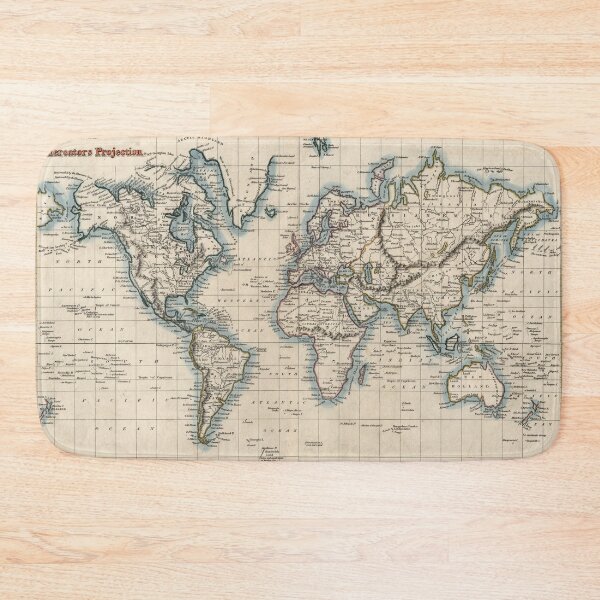 Item preview, Vintage Map of the World (1819) designed and sold by BravuraMedia.