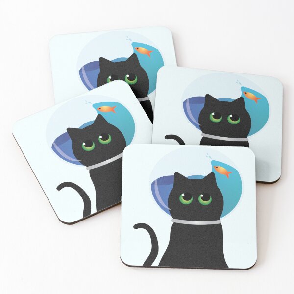 Item preview, Gato negro y pez dorado designed and sold by jeobryon.