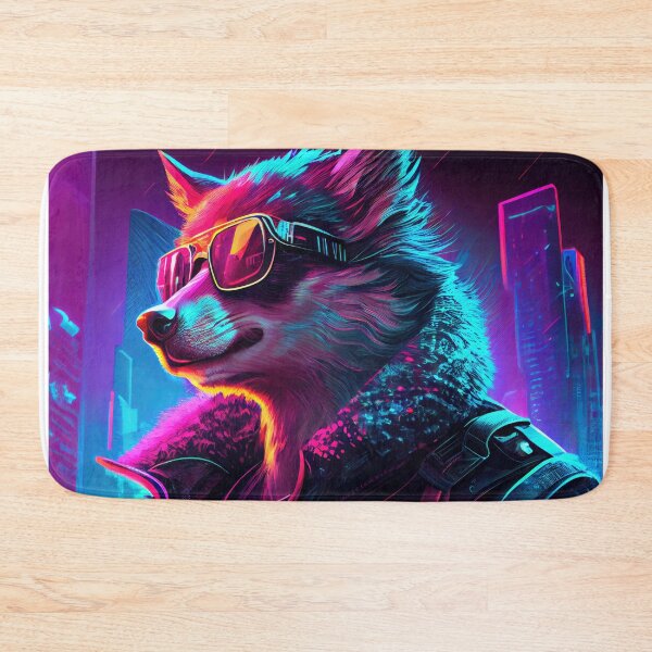 Item preview, S1-003 Cyber Beasts Series: Cyberpunk Wolf (with Background) designed and sold by Apainterio.