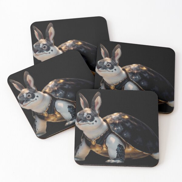 Item preview, Bunny Turtle in Black and Gold Armor (cropped) designed and sold by ArtificialBeaux.