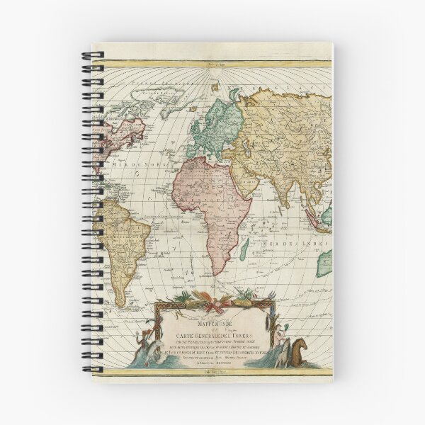 Item preview, Vintage Map of the World (1782) designed and sold by BravuraMedia.