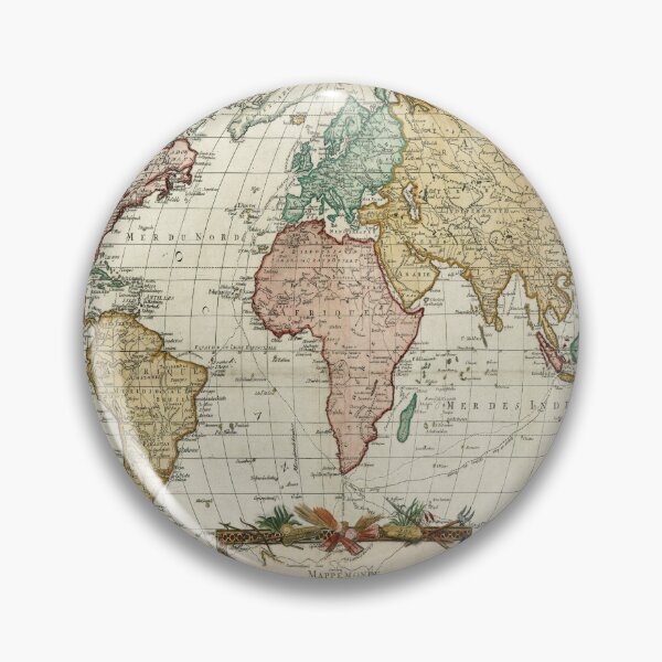 Item preview, Vintage Map of the World (1782) designed and sold by BravuraMedia.