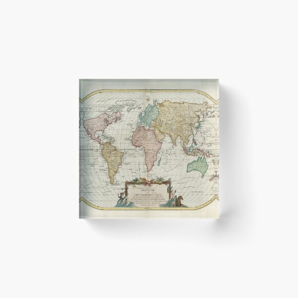 Item preview, Vintage Map of the World (1782) designed and sold by BravuraMedia.