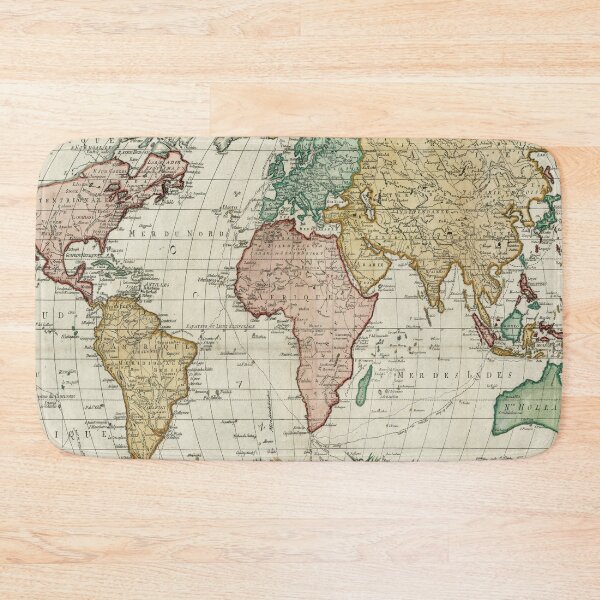 Item preview, Vintage Map of the World (1782) designed and sold by BravuraMedia.