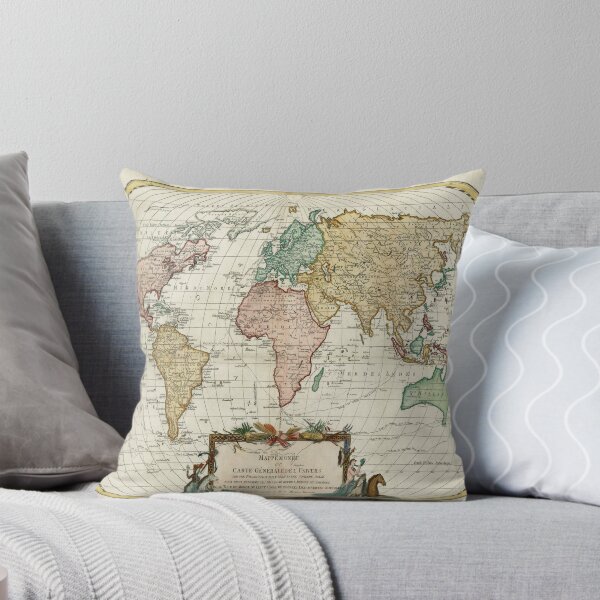 Item preview, Vintage Map of the World (1782) designed and sold by BravuraMedia.