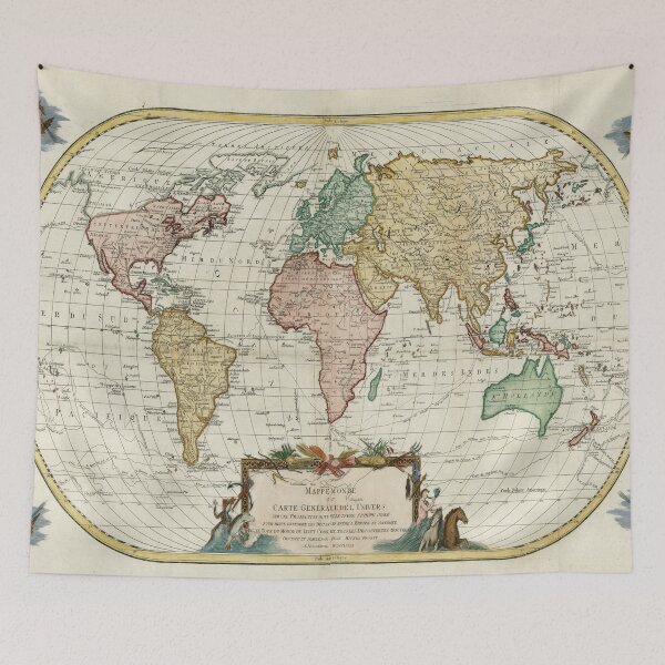 Item preview, Vintage Map of the World (1782) designed and sold by BravuraMedia.
