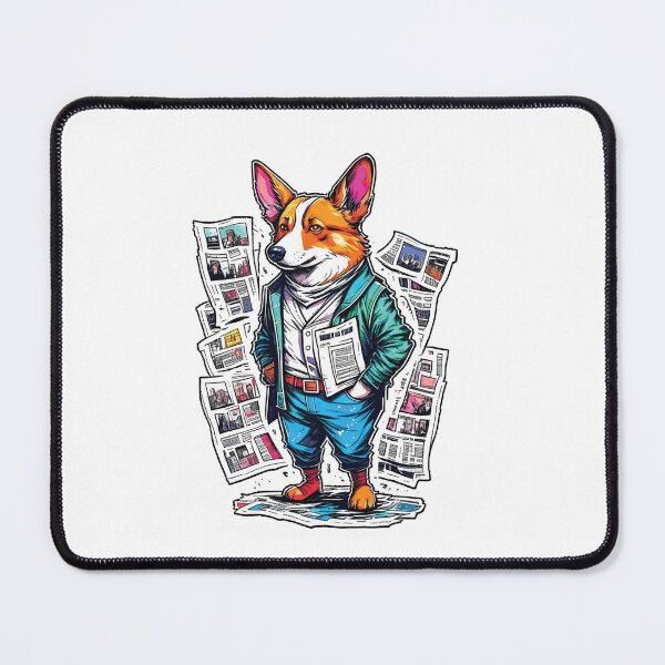 Item preview, Dog Corgi Reads Newspaper designed and sold by NewStyle44.