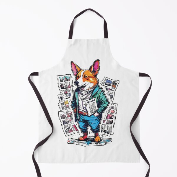 Item preview, Dog Corgi Reads Newspaper designed and sold by NewStyle44.