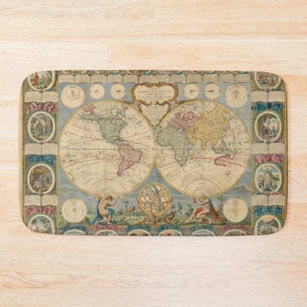 Item preview, Vintage Map of the World (1776) designed and sold by BravuraMedia.