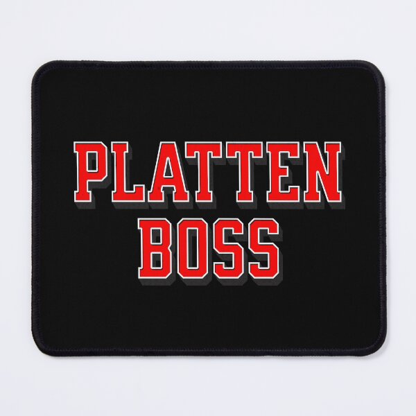Item preview, Plattenboss, funny design with German pun designed and sold by Pflugart.